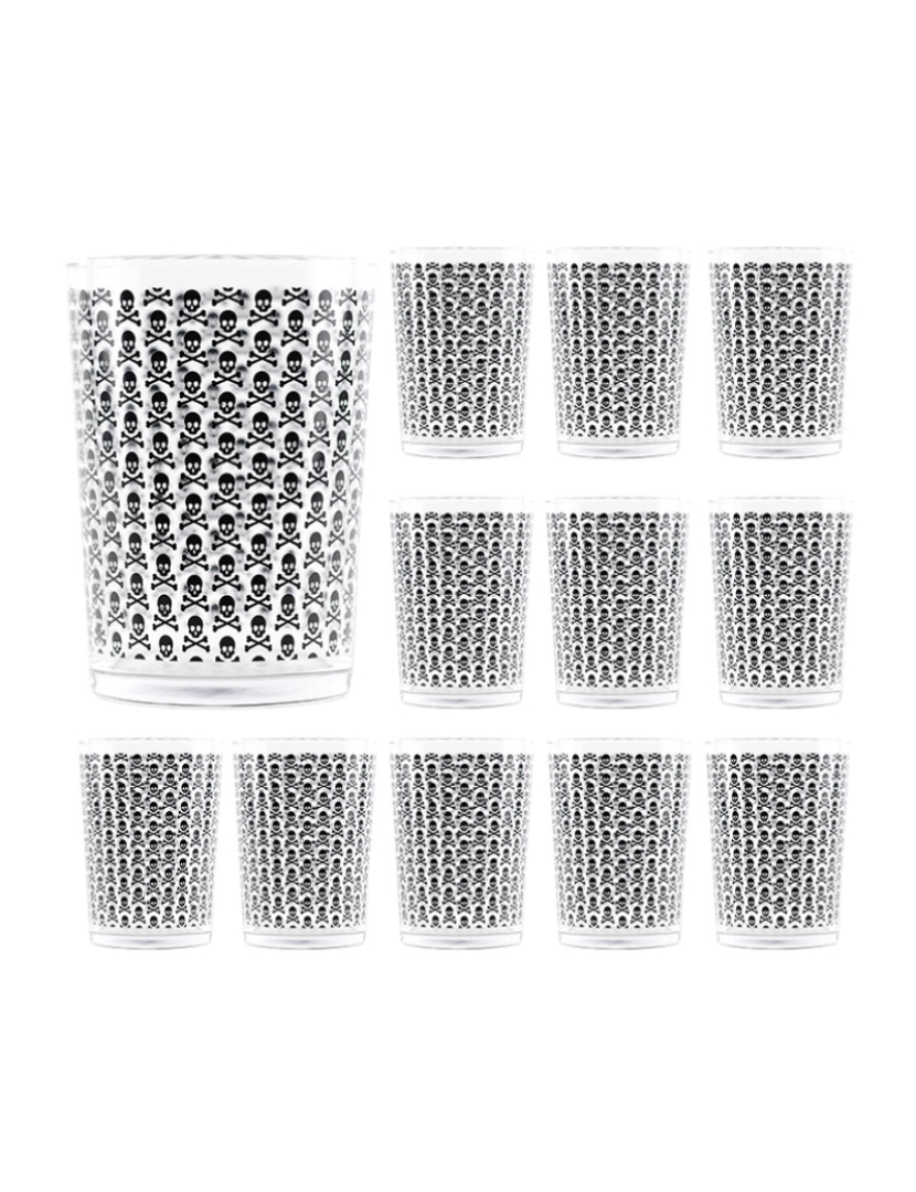 Scalpers - Set de 12 vasos de sidra 35cl con calaveras scalpers home