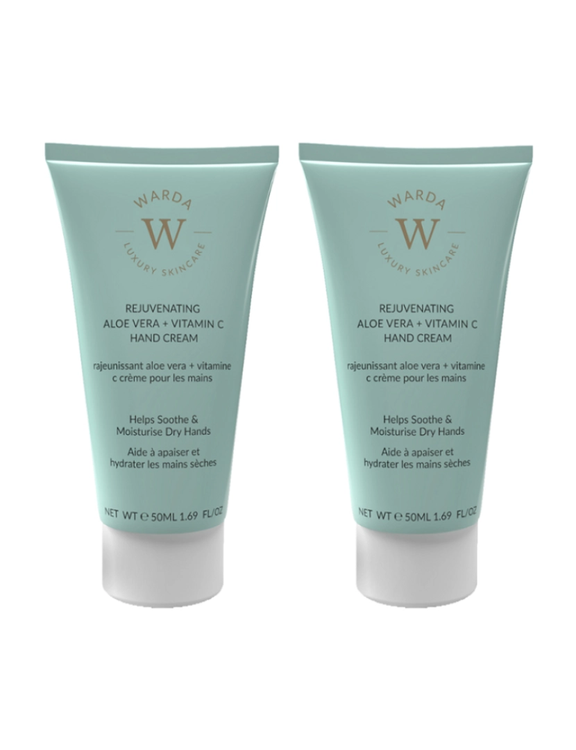 Warda Skincare - Creme de Mãos Rejuvenating Aloe Vera + Vitamin C 50ml x 2