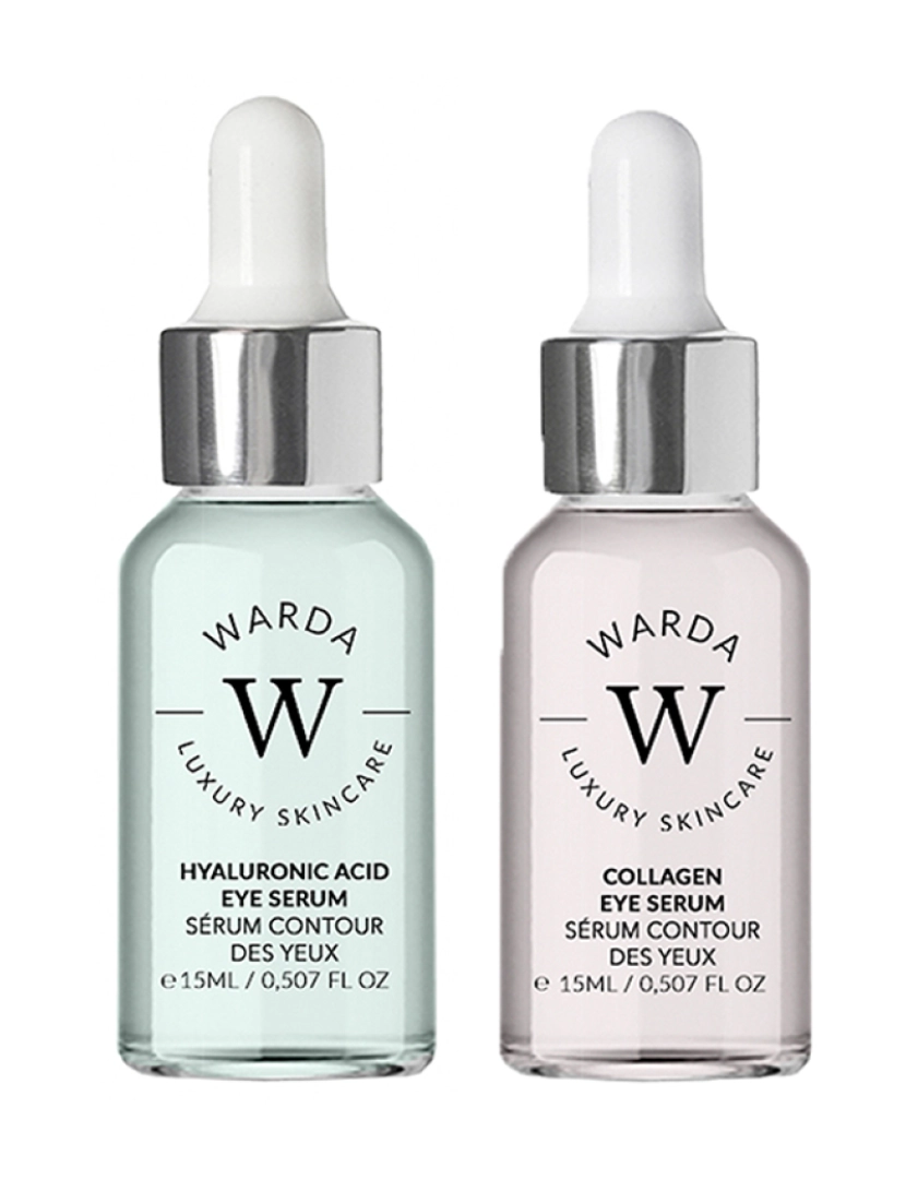 Warda Skincare - SKIN LIFTER BOOST COLLAGEN EYE SERUM 15m + SKIN HYDRATION BOOST HYALURONIC ACID EYE SERUM 15ml