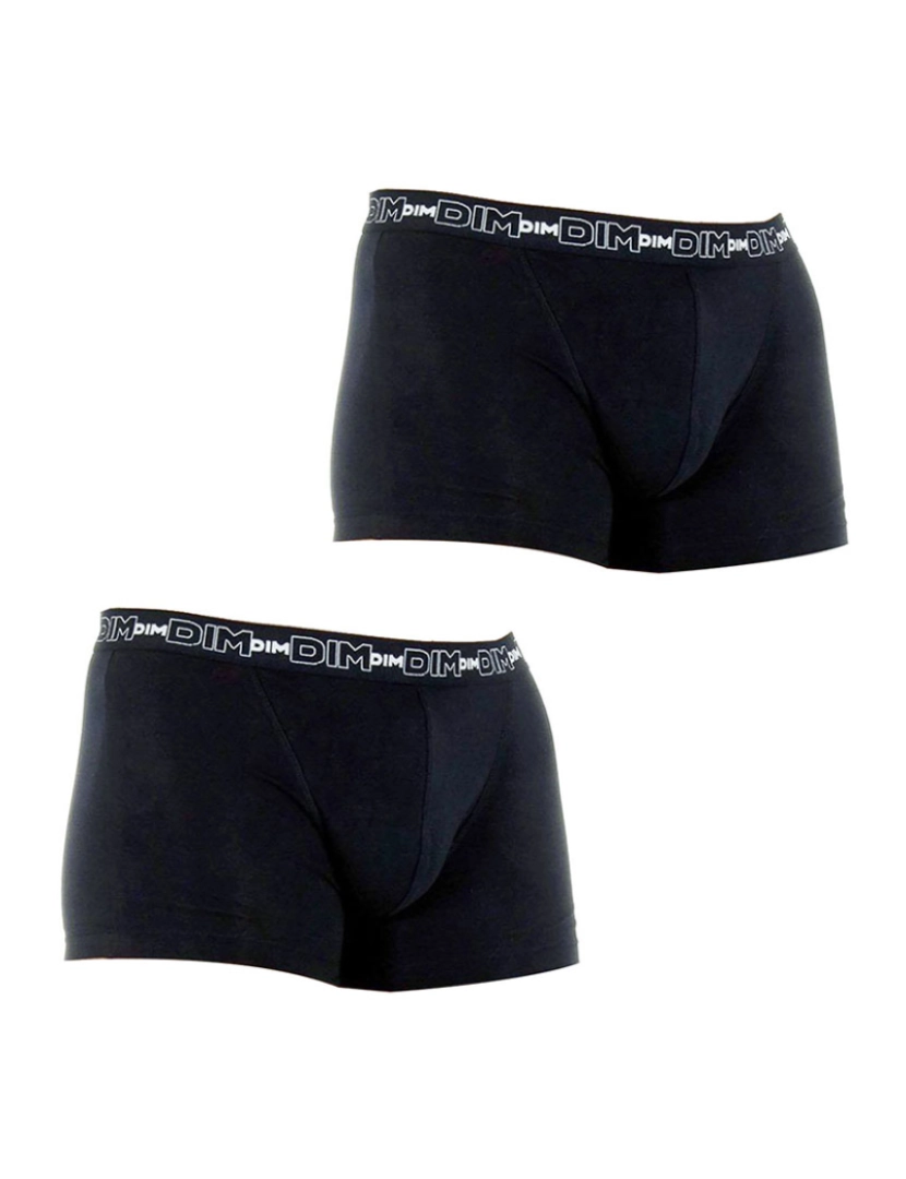 DIM - Pack 2 Boxers Cotton Streech Homem Preto