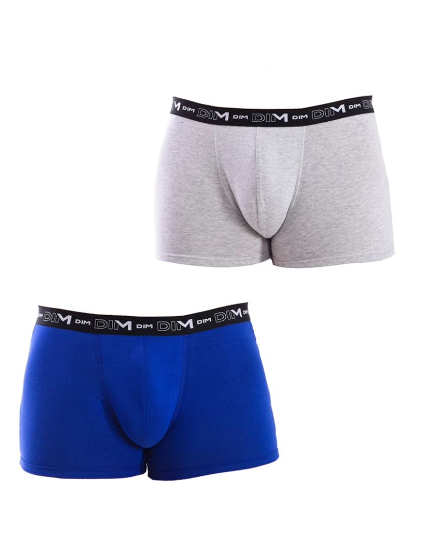 DIM - Pack 2 Boxers Homem Cinza e Azul