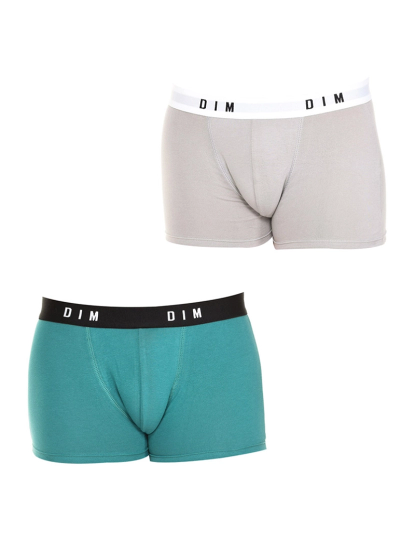 DIM - Pack 2 Boxers Originais Homem Verde e Cinza