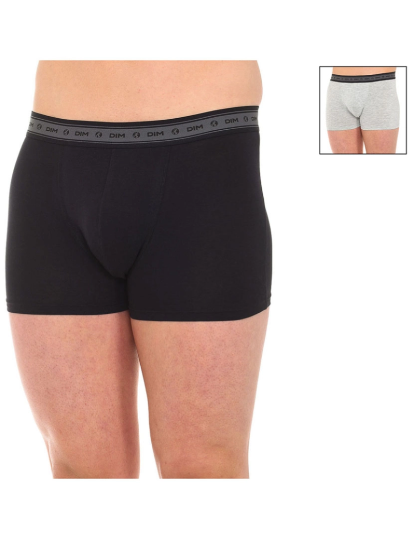 DIM - Pack 2 Boxers Green Bio Homem Preto e Cinza