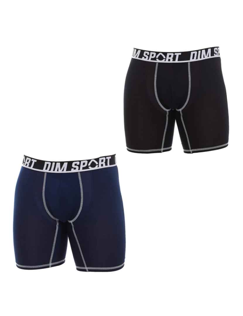 DIM - Pack 2 Boxers ecoDim Homem Azul Marinho-Preto