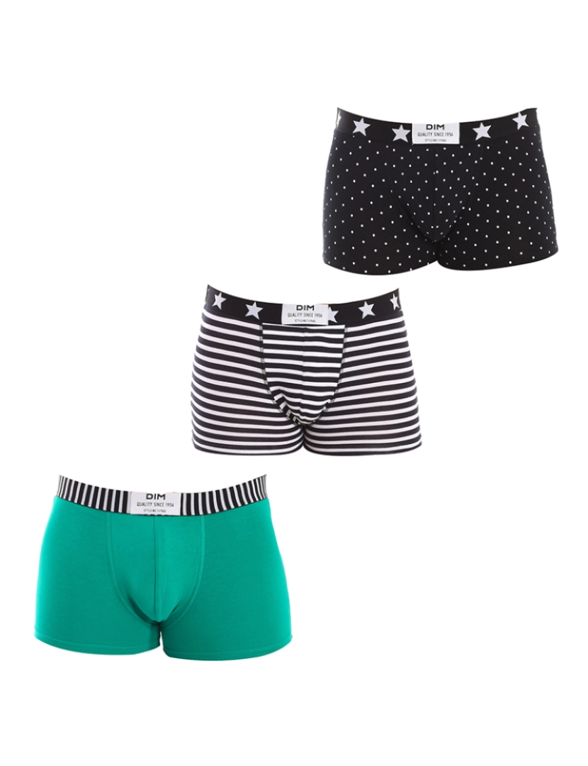 DIM - Pack Boxers Homem Preto e Verde