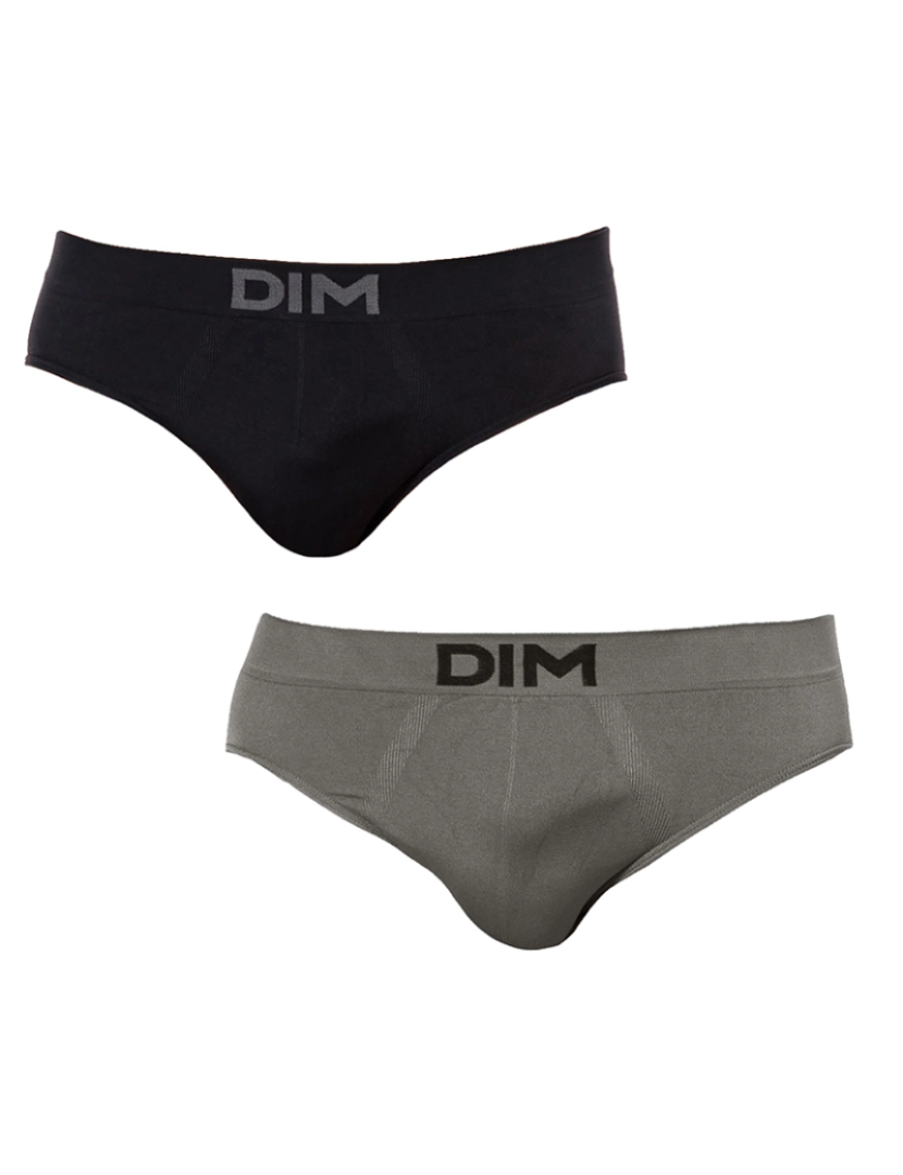 DIM - Pack 2 Slips Homem Preto e Cinza