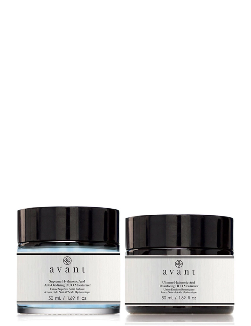 Avant Skincare - Conjunto Duo Antioxidante E Resurfacing (2 Peças): Hidratante Duo Antioxidante De Ácido Hialurónico Supremo E Hidratante Duo Antioxidante De Ácido Hialurónico Ultimate