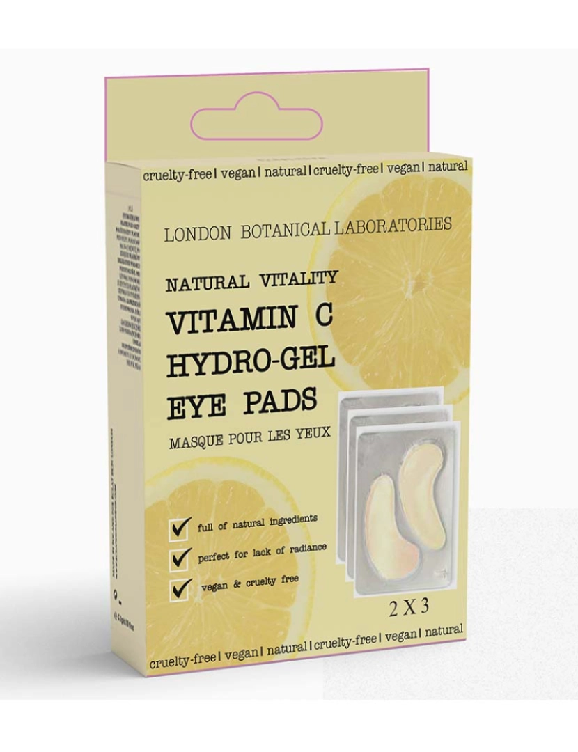 London Botanical Laboratories - Lbl - Almofadas De Olhos Hidro-Gel De Vitamina C X 3