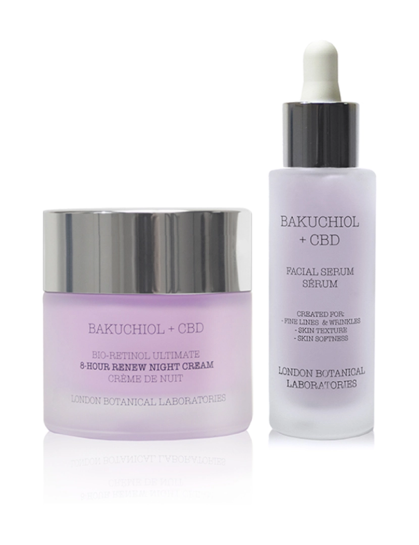 London Botanical Laboratories - Bakuchiol + Cbd | Bio-Retinol Ultimate Creme Noturno Renovador De 8 Horas 50Ml + Bakuchiol + Soro Cbd 30Ml