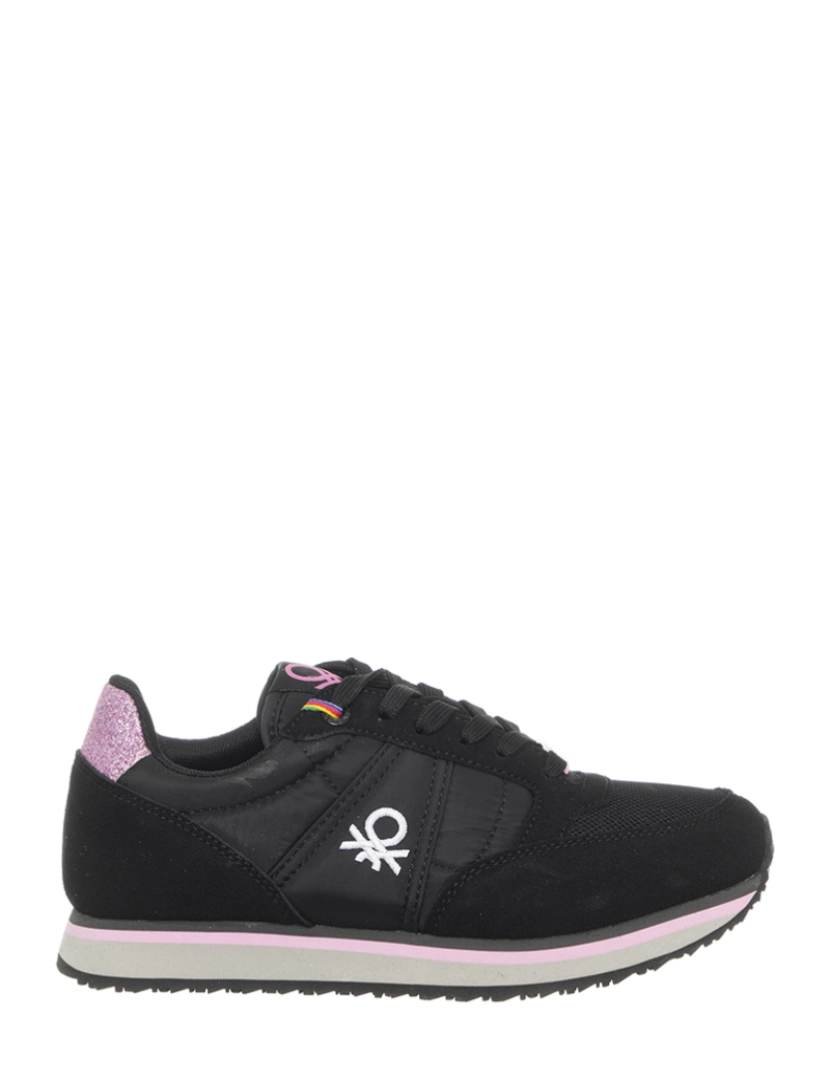 Benetton - Ténis Senhora Preto e Fucshia