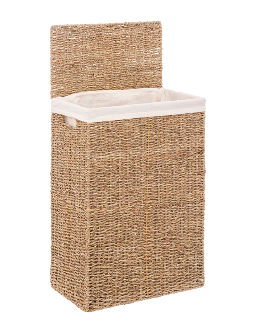 WellHome - Cesto recipiente para roupas ou lavanderia, retangular, 40 l