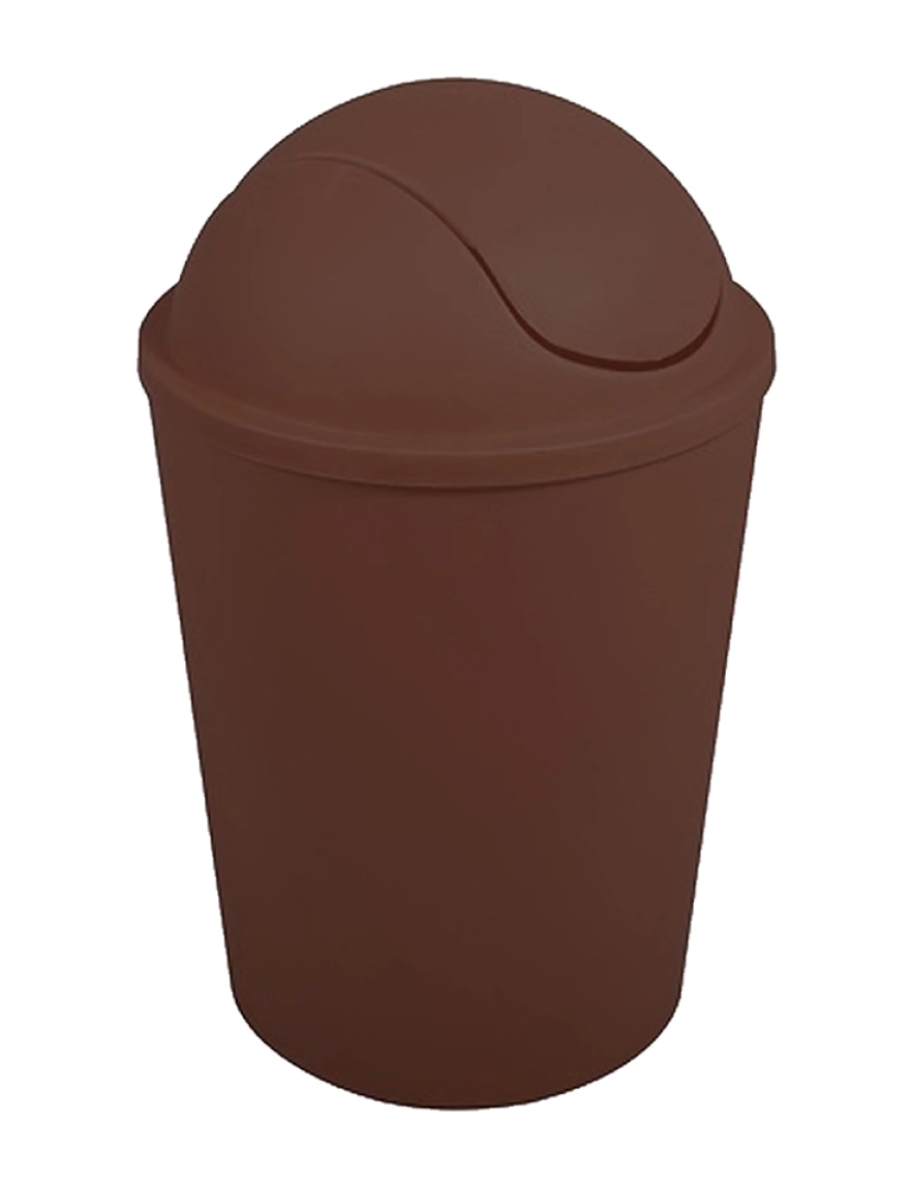 WellHome - Lixeira Ako 5,5l com tampa dobrável de chocolate