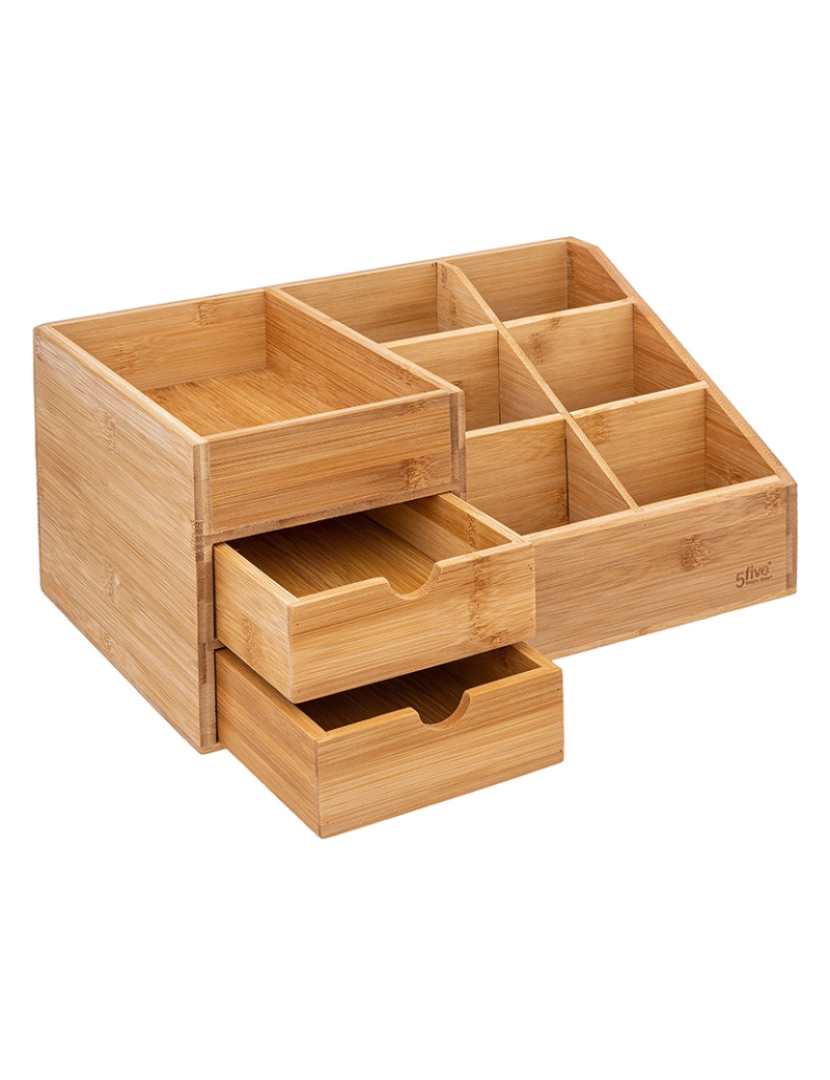 WellHome - Organizador de bambu com 2 gavetas