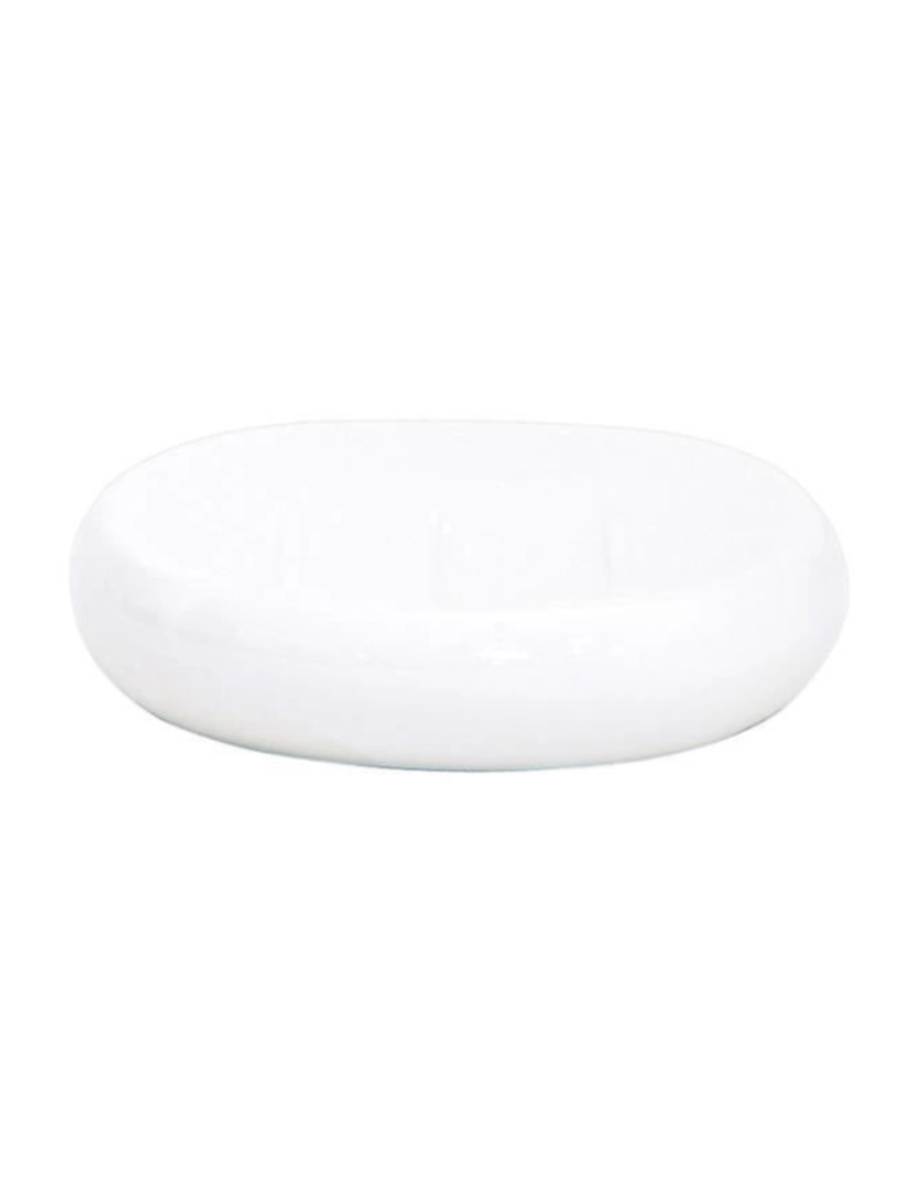 WellHome - Saboneteira MSV java em grés branco 13 x 10 x 3 cm