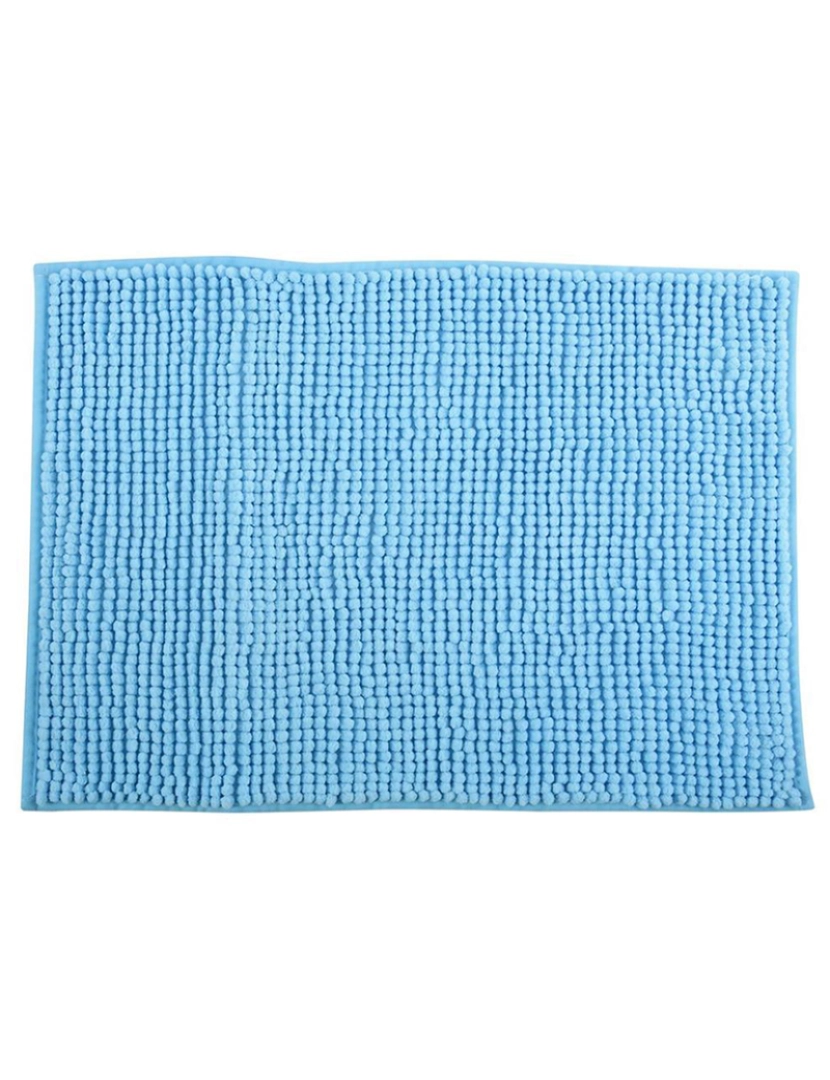 WellHome - Tapete de banho chenille 60x90 cm bleu clair