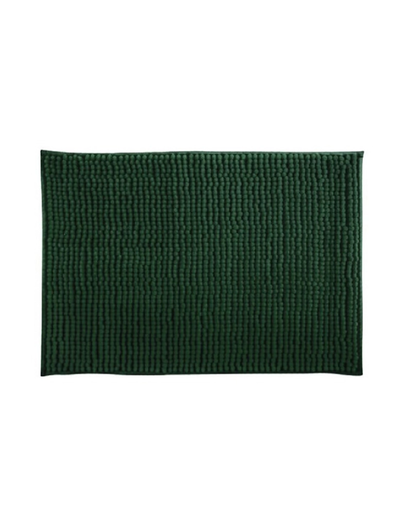 WellHome - Tapete de banho em chenille 50x80 cm verde escuro