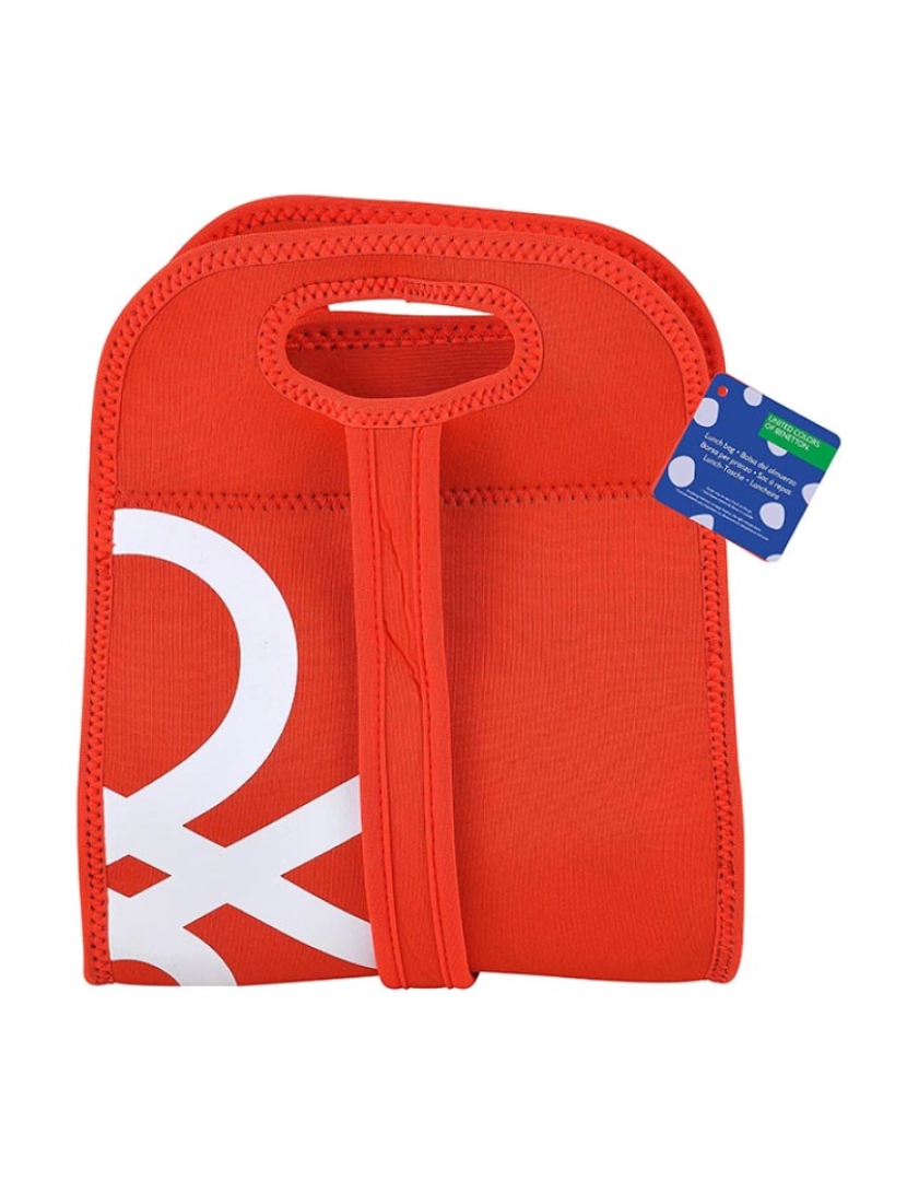 Benetton - Lancheira 22,5x14x27cm neoprene arco-íris vermelho be