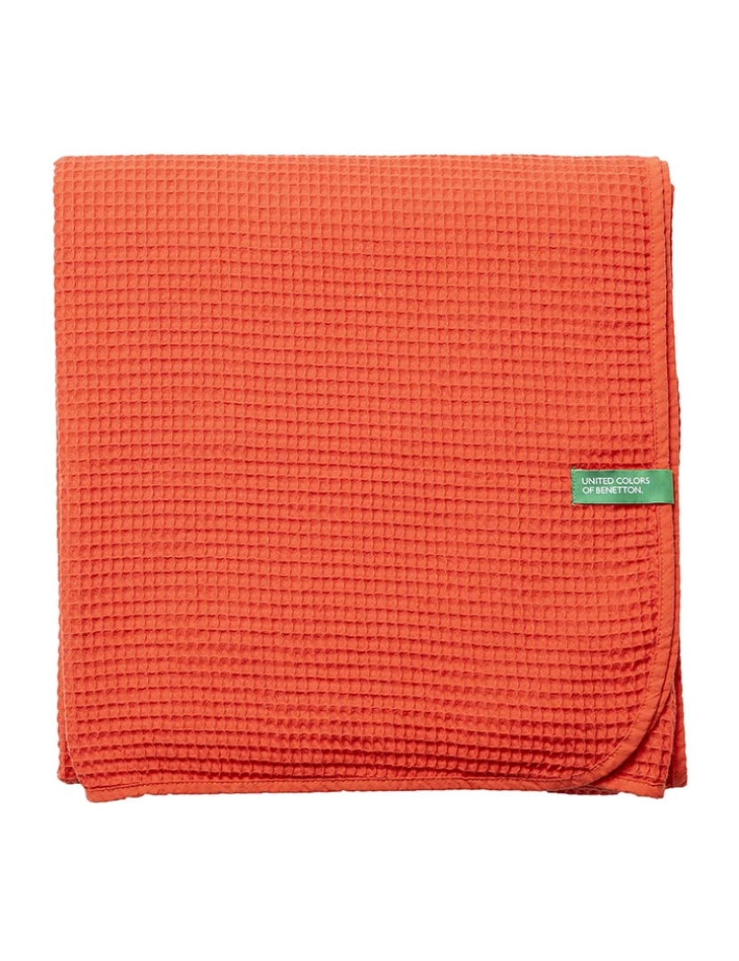 Benetton - Manta 140x190cm 200gsm 100% algodão vermelho casa Benetton