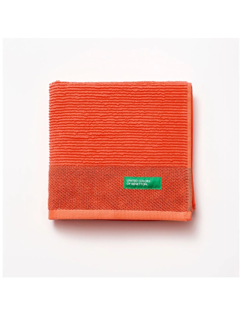 Benetton - Toalha de mãos 50x90 450gsm 100% algodão vermelho arco-íris be