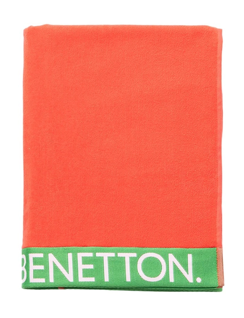 Benetton - Toalha de praia 90x160cm 380gsm veludo 100% algodão vermelho Benetton house