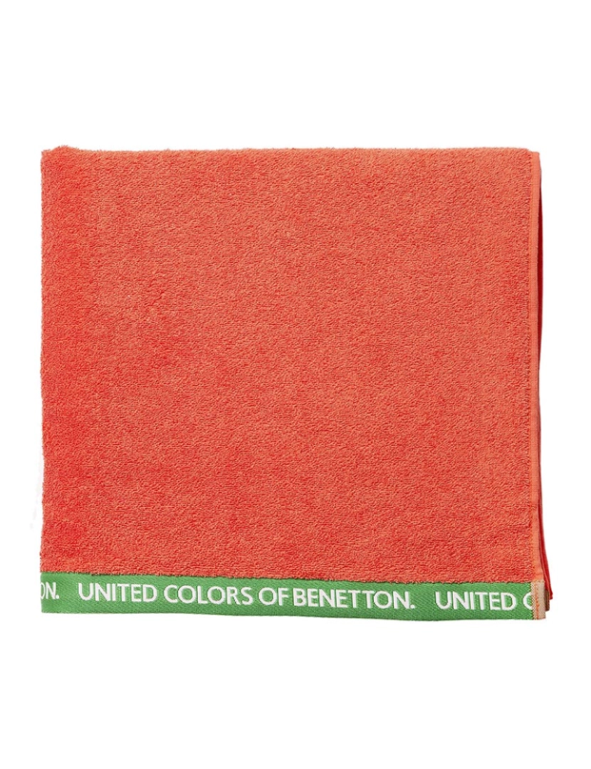 Benetton - Toalha de praia 90x160cm 380gsm 100% algodão veludo vermelho arco-íris Benetton