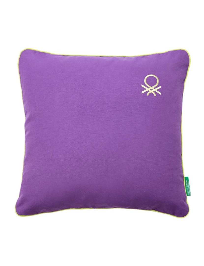 Benetton - Almofada 45x45cm 300gr 70% algodão + 30% poliéster roxo arco-íris Benetton