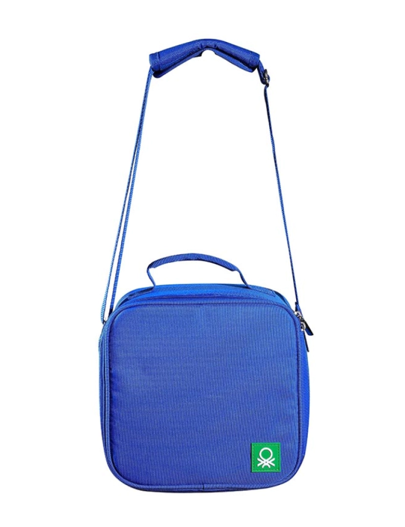 Benetton - Lancheira 23x22x13,5cm rpet e isolamento de alumínio azul para exterior