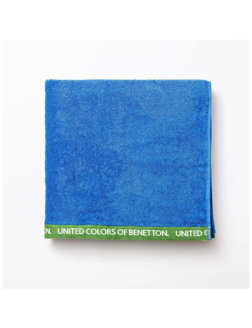 Benetton - Toalha 90x160 algodão orgânico 450gsm azul Benetton