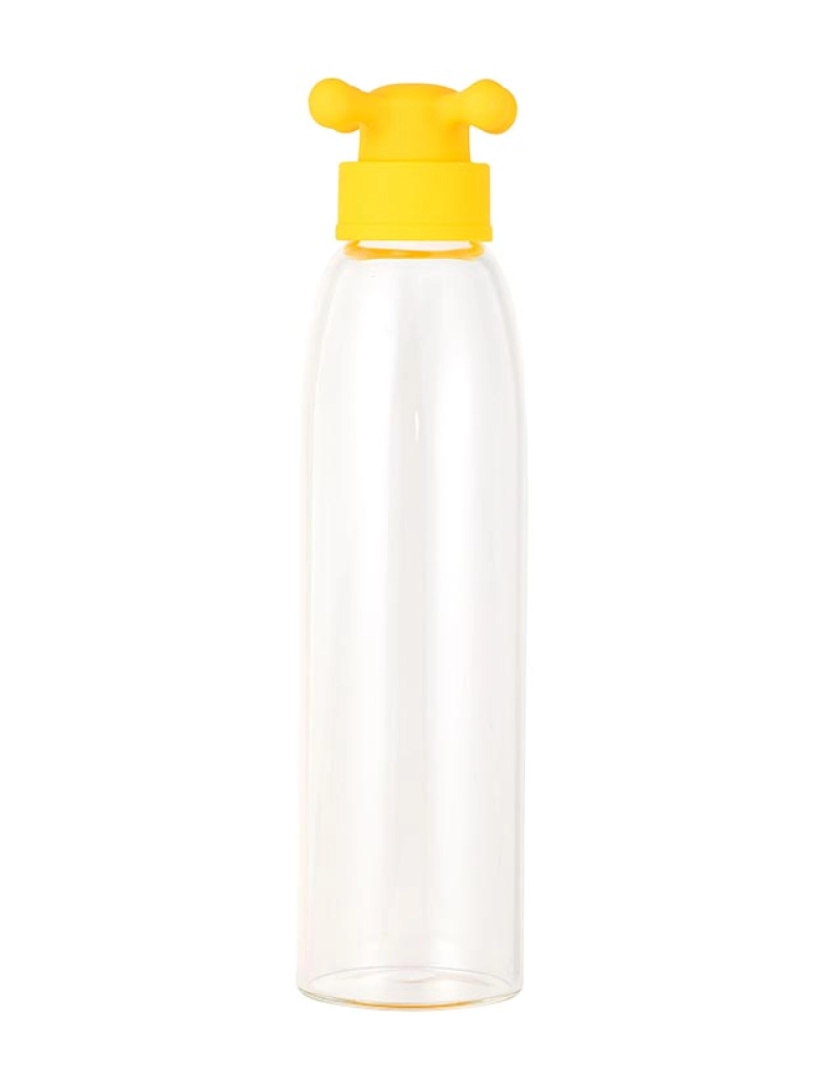 Benetton - Garrafa de água 500ml com tampa amarela de borosilicato da coleção tap rainbow