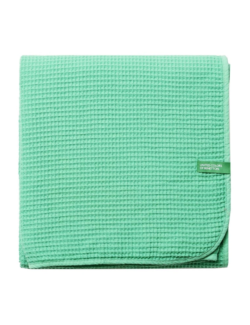 Benetton - Manta 140x190cm 200gsm 100% algodão verde Benetton house