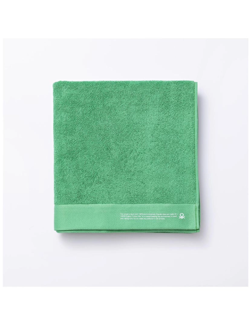 Benetton - Toalha 90x150 algodão orgânico 450gsm verde Benetton