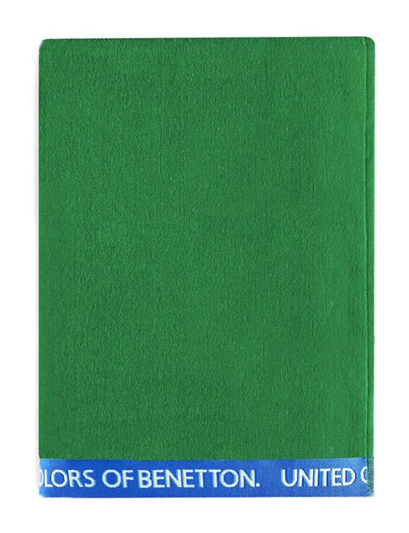 Benetton - Toalha de praia 90x160cm 380gsm veludo 100% algodão verde Benetton house