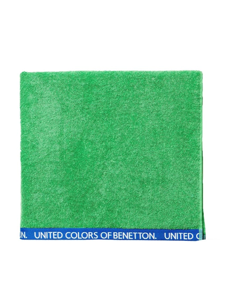 Benetton - Toalha de praia 90x160cm 420gsm 100% algodão turco verde arco-íris be