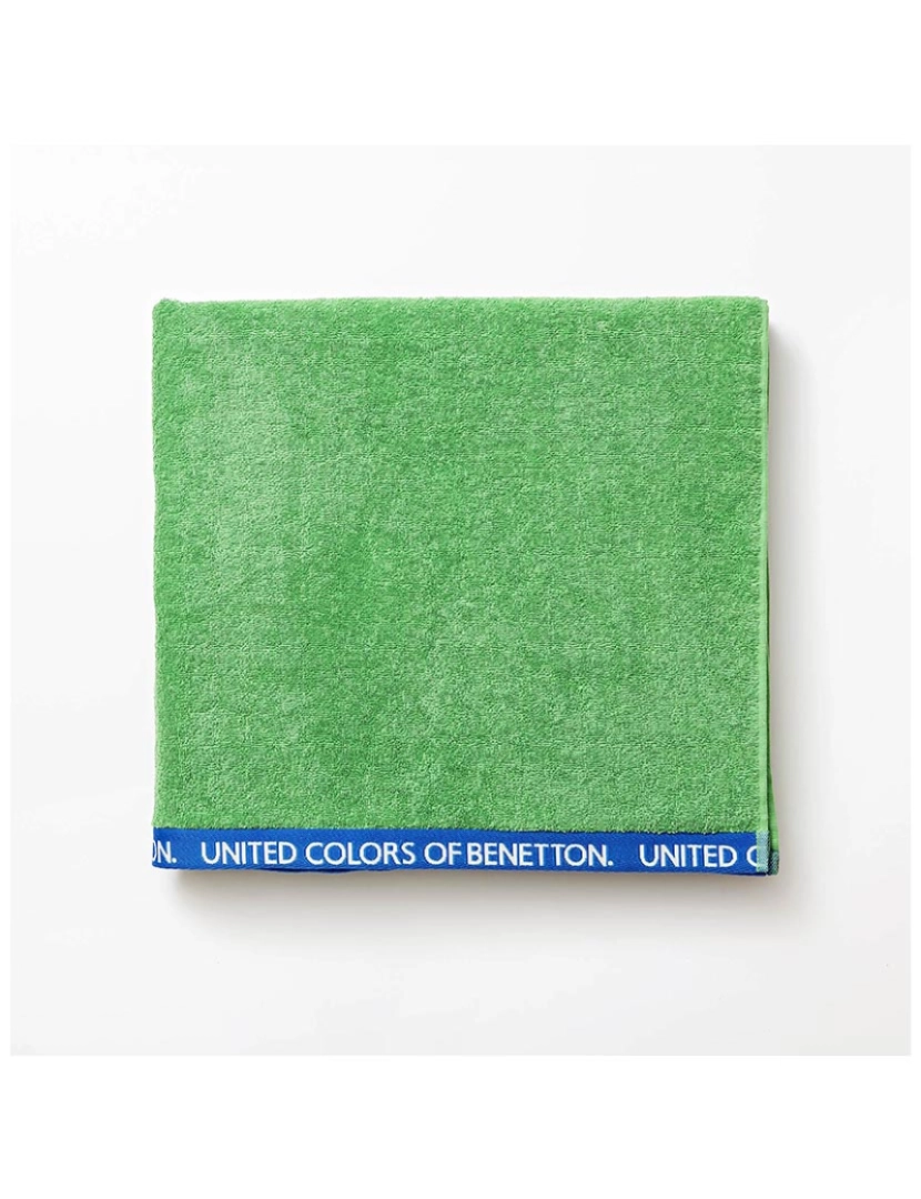 Benetton - Toalha 90x160 algodão orgânico 450gsm verde Benetton