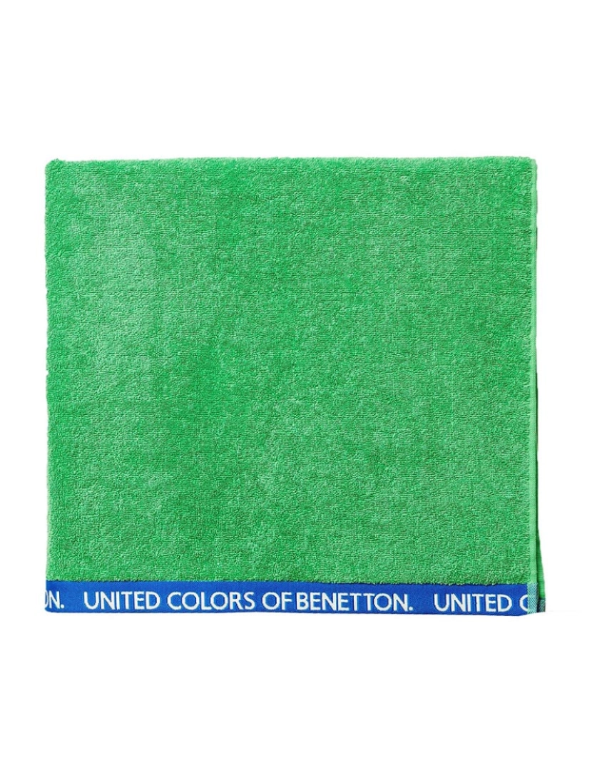 Benetton - Toalha de praia 90x160cm 380gsm 100% algodão veludo verde arco-íris Benetton