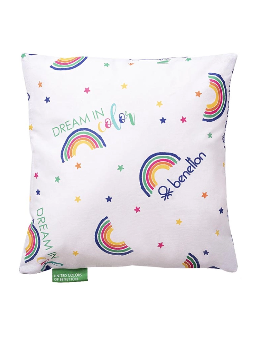 Benetton - Almofada 30x30cm 300gr 100% algodão, coleção arco-íris