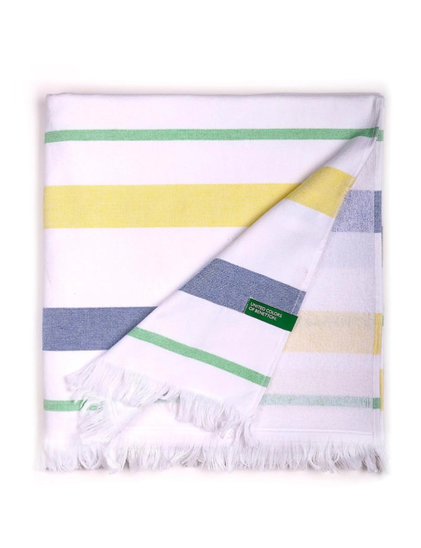 Benetton - Hamman 80x165cm 350gsm 100% algodão azul/amarelo casa Benetton