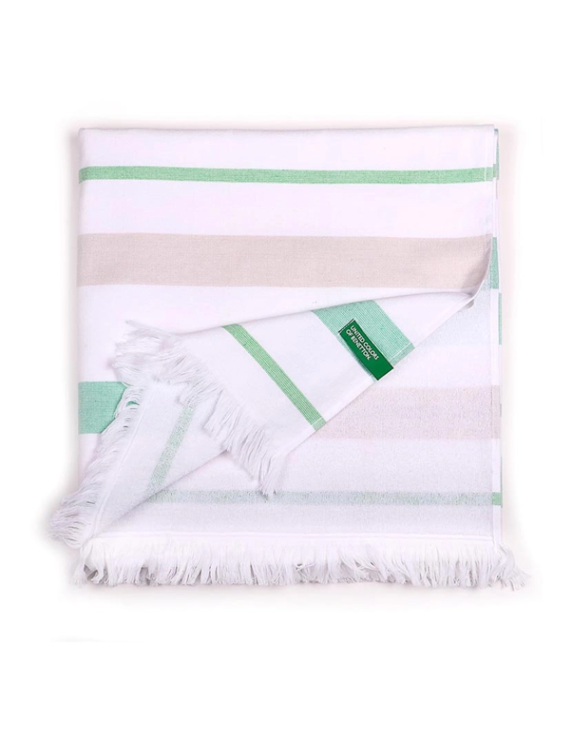 Benetton - Hamman 80x165cm 350gsm 100% algodão verde/cinza casa Benetton