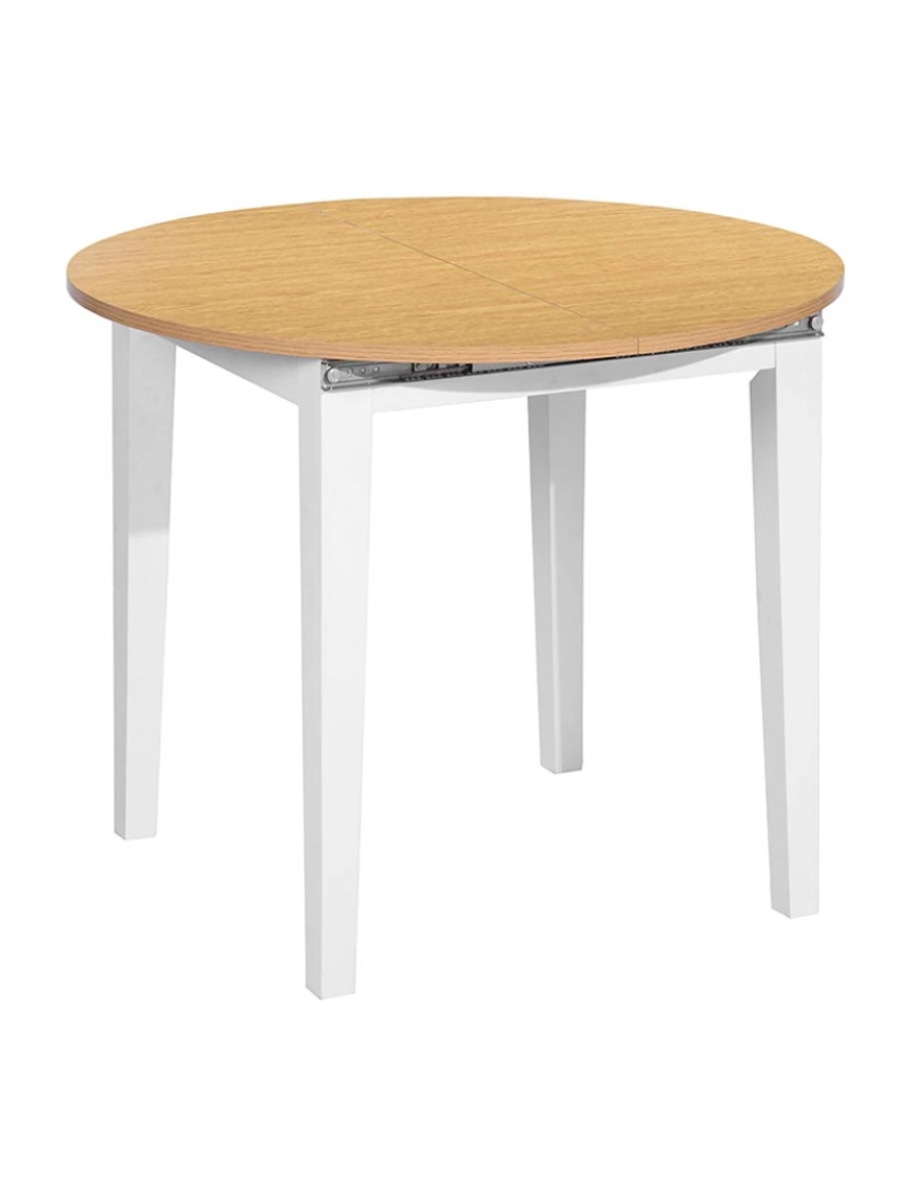 Atmosphera - Mesa Extensível Circular De Faia Branca 90-120Cm