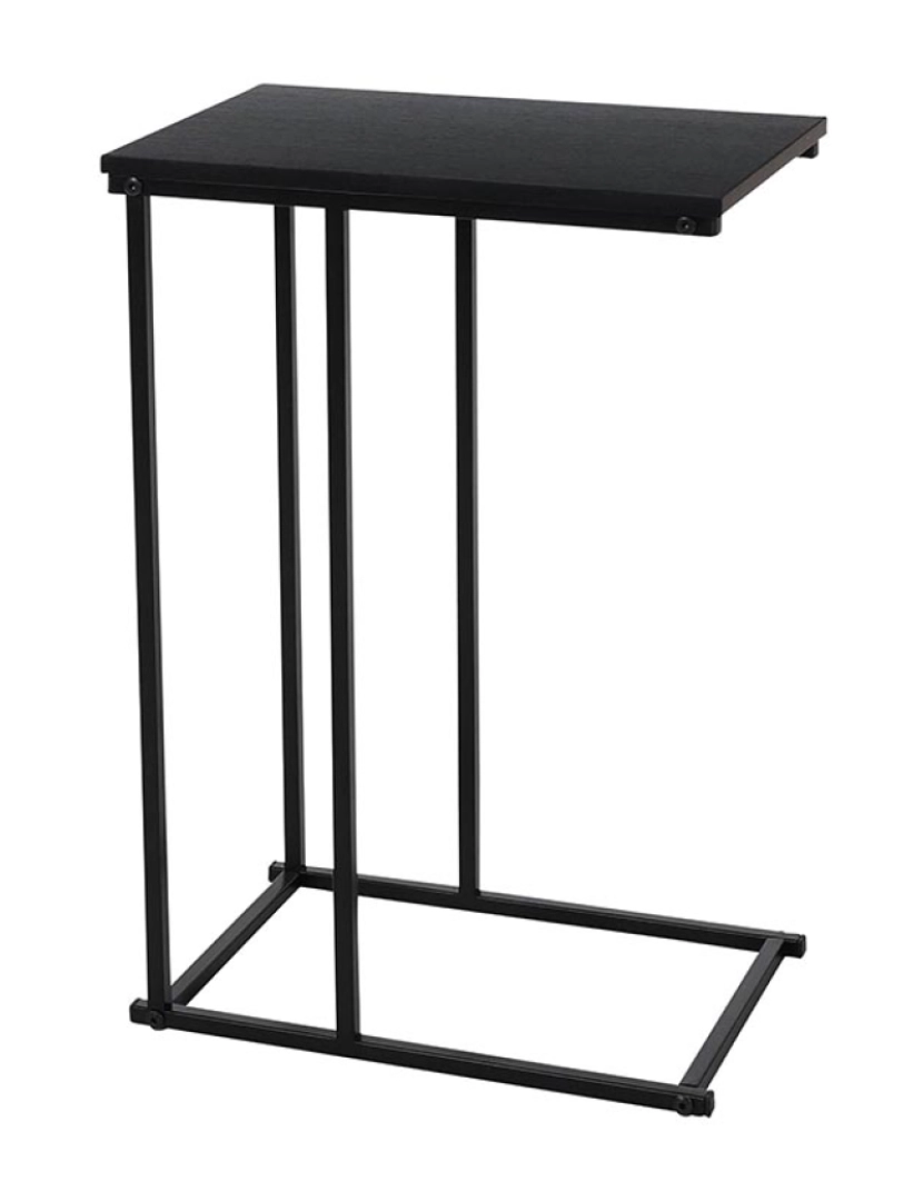 Atmosphera - Mesa Lateral De Metal Com Placa De Mdf Preto