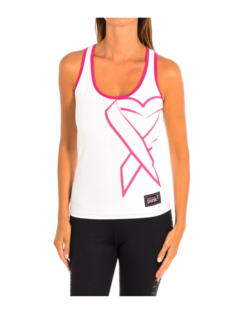 Zumba - T-Shirt Senhora Branco-fuchsia