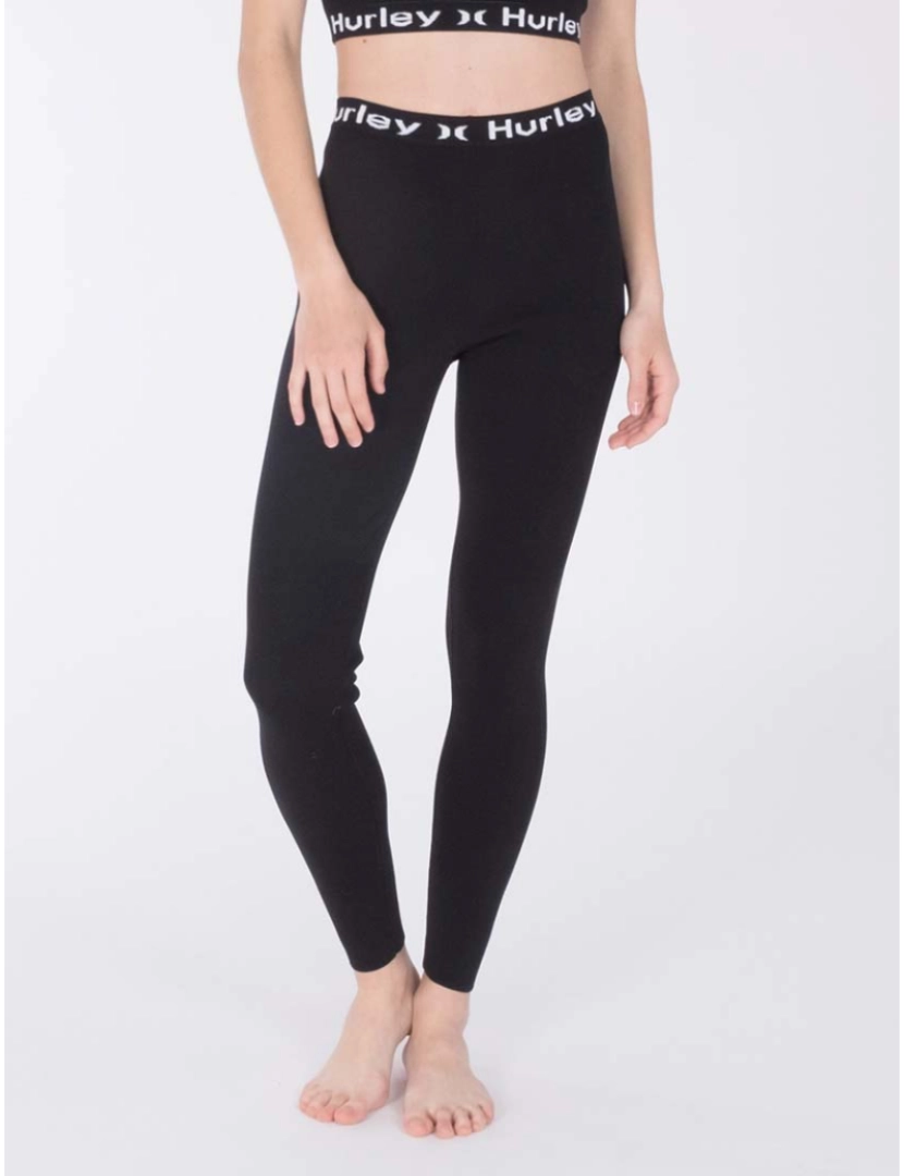 Hurley - Leggings Senhora Oao Text Active Preto