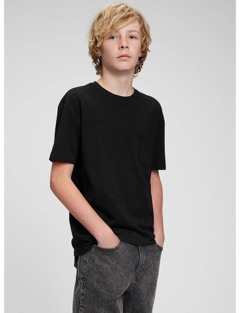 GAP - T-Shirt Rapaz Preto