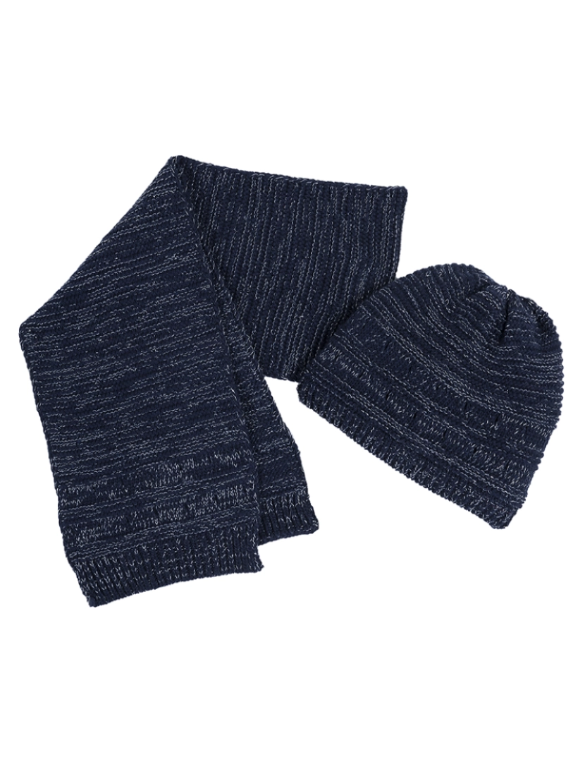 Chicco - Conj. 2 Gorro + Lenço Menina Azul Escuro