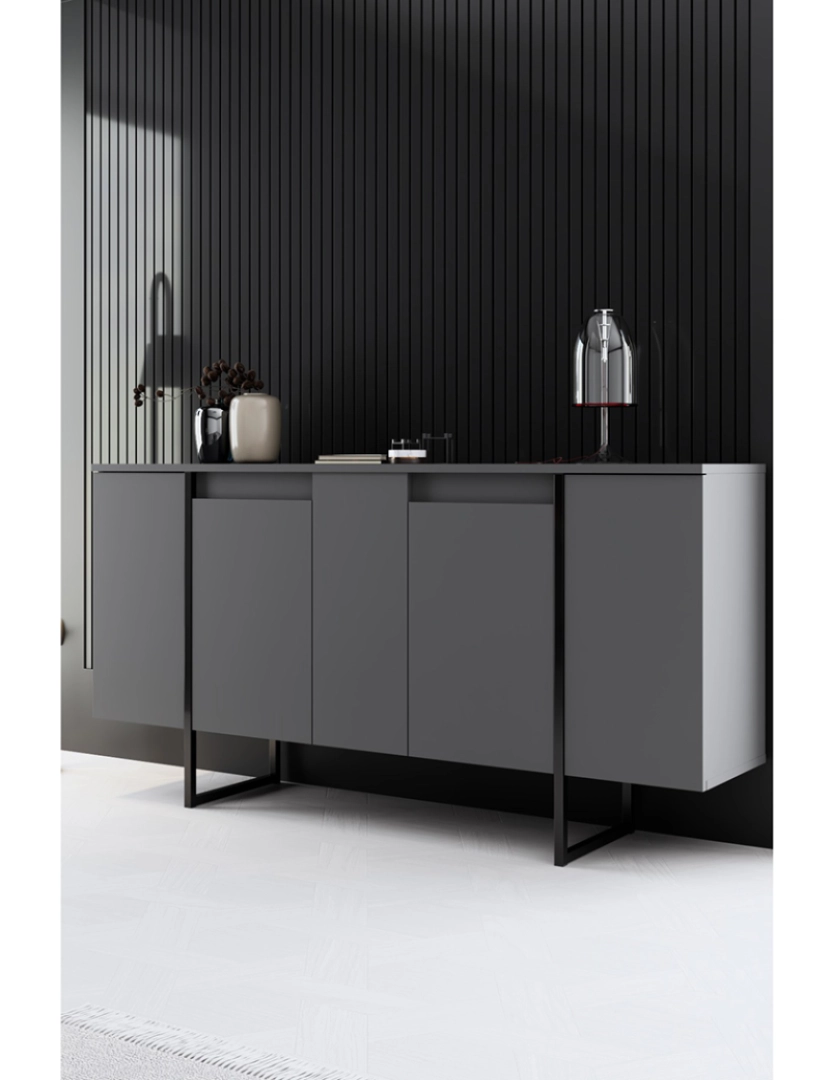ASR - Aparador Luxe Anthracite/ Black