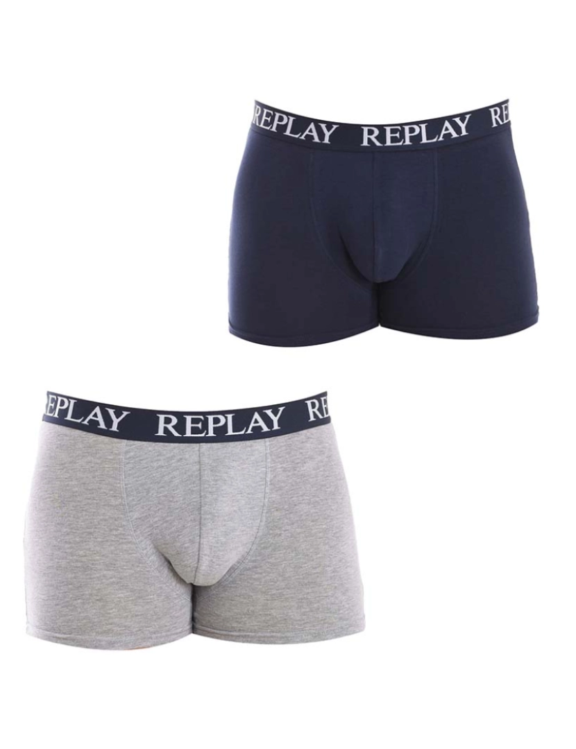 Replay Underwear - Boxers Homem Azul Navy Cinza