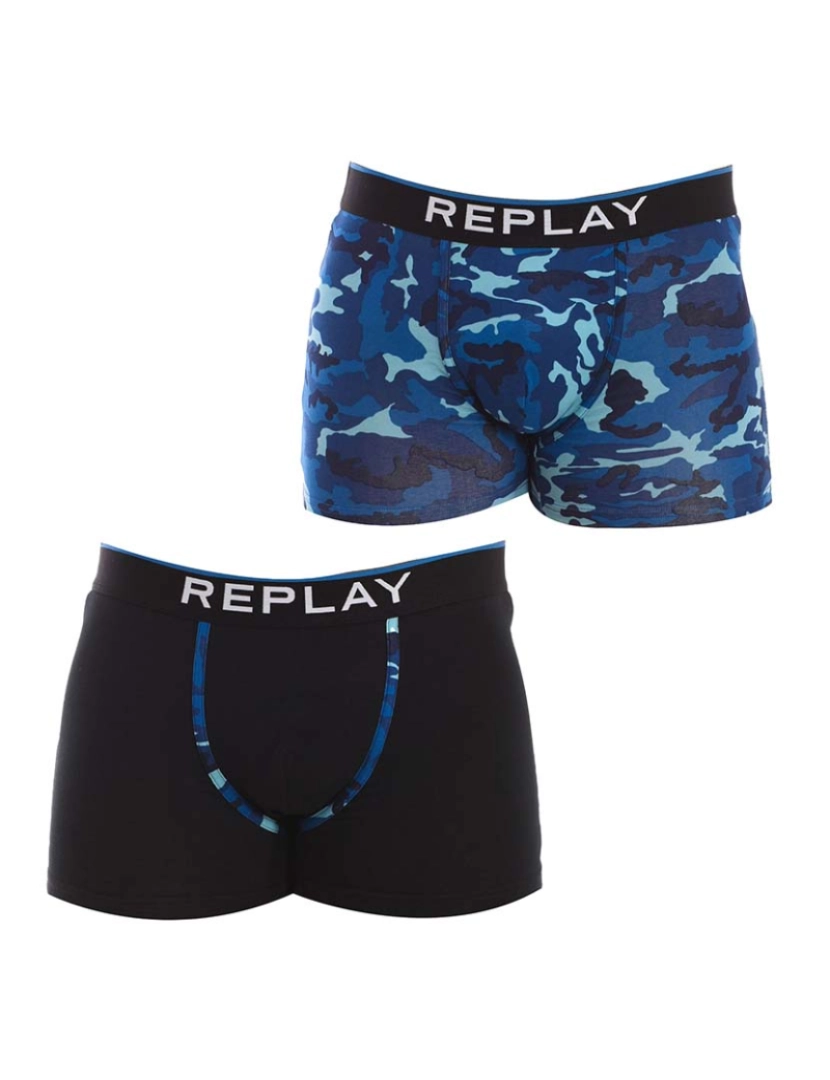 Replay Underwear - Boxers Homem Preto Azul