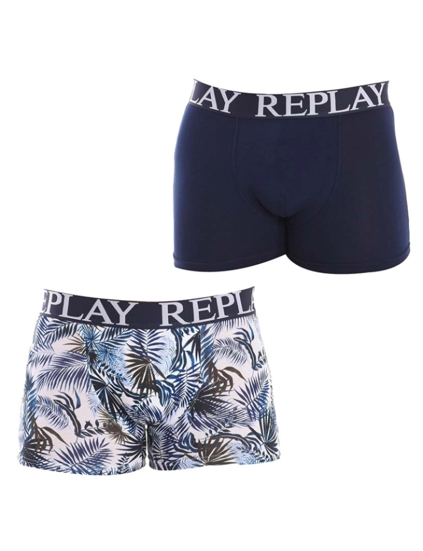 Replay Underwear - Boxers Homem Azul Navy Branco