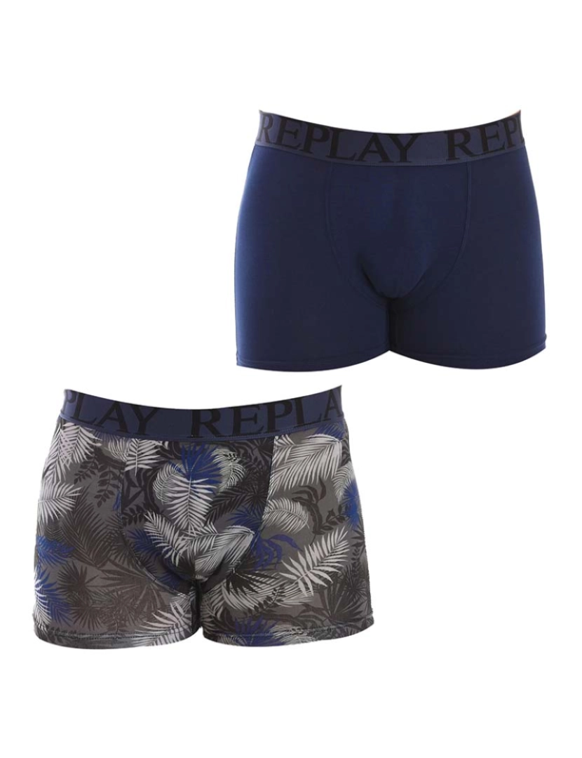 Replay Underwear - Boxers Homem Azul Navy Cinza