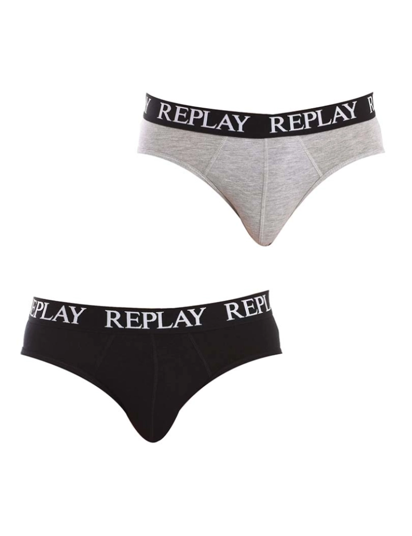 Replay Underwear - Slips Homem Preto Cinza